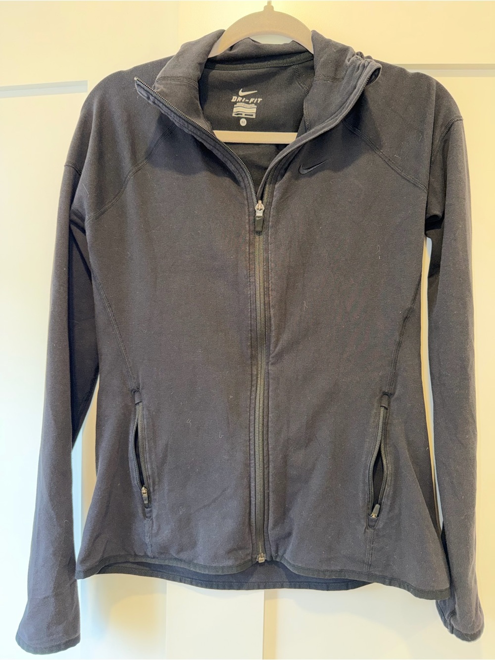 Nike Women's Dark Gray Dri-FIT Full-Zip Hoodie Jacket